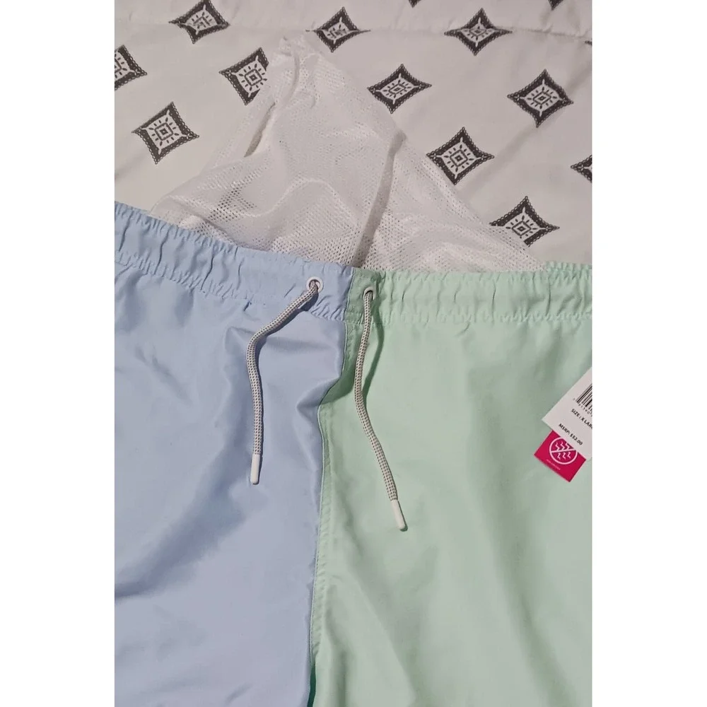 Drill Clothing Surf Society Swim Trunks Shorts Pastel‎ Colorblock Mens XL